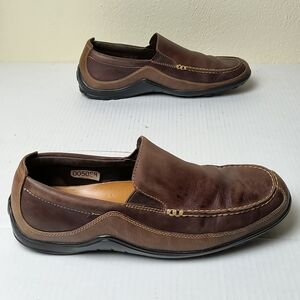 Cole Haan Tucker Venetian 9.5W Dark Brown Leather Slip-On Loafers Casual